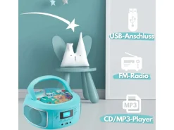 CL-940 Kinder CD-Player Tragbar CD/MP3/USB Radio Grün Haushaltsgeräte