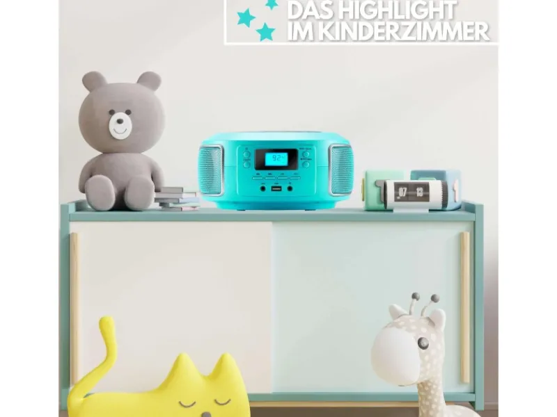 CL-940 Kinder CD-Player Tragbar CD/MP3/USB Radio Grün Haushaltsgeräte