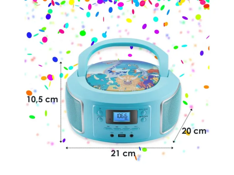 CL-940 Kinder CD-Player Tragbar CD/MP3/USB Radio Grün Haushaltsgeräte