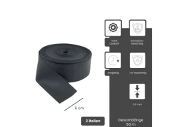 Hot Fugenband 2x 50m x 60mm Weich PVC Dichtband gegen Feuchtigkeit Ersatzteile Küchenarmatur