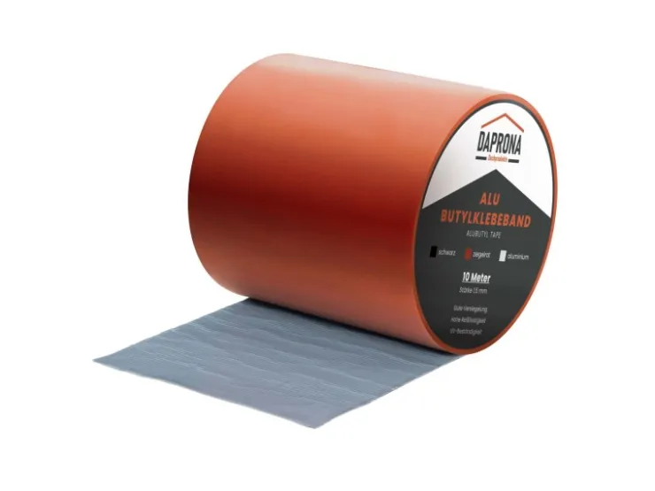 DAPRONA Ersatzteile Küchenarmatur<Butylband 10m x 150mm Alu Reperaturband Dichtband Ziegelrot