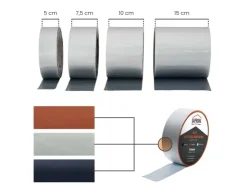 Best DAPRONA Butylband 4x 10m x 75mm Reperaturband Dichtband Alu Silber