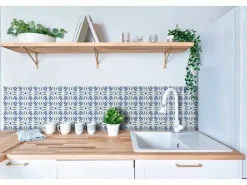 Clearance d-c-fix Wandfliesen Wall Tiles Cubia 6er-Set 15 cm x 15 cm Blue Gold