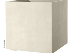 Deroma Töpfe<Pflanzkübel Cubo Millennium 39 cm x 39 cm x 39 cm Perlweiß