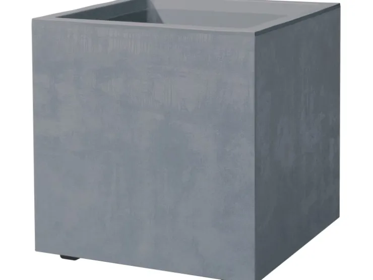 Deroma Töpfe<Pflanztopf Quadro Millenium 39 cm x 39 cm x 39 cm Aschgrau