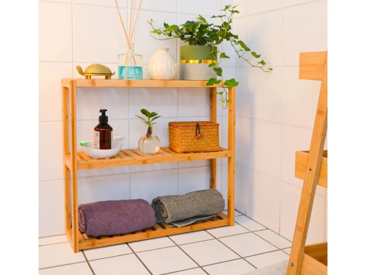 Online DuneDesign Bambus Regal für das Badezimmer 60 x 54 x 15 cm