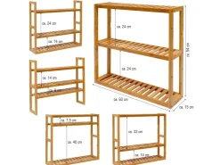 Online DuneDesign Bambus Regal für das Badezimmer 60 x 54 x 15 cm