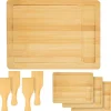 Online DuneDesign Raclettebrett mit Spachtel für 4 Personen 30 x 22 cm aus Bambus