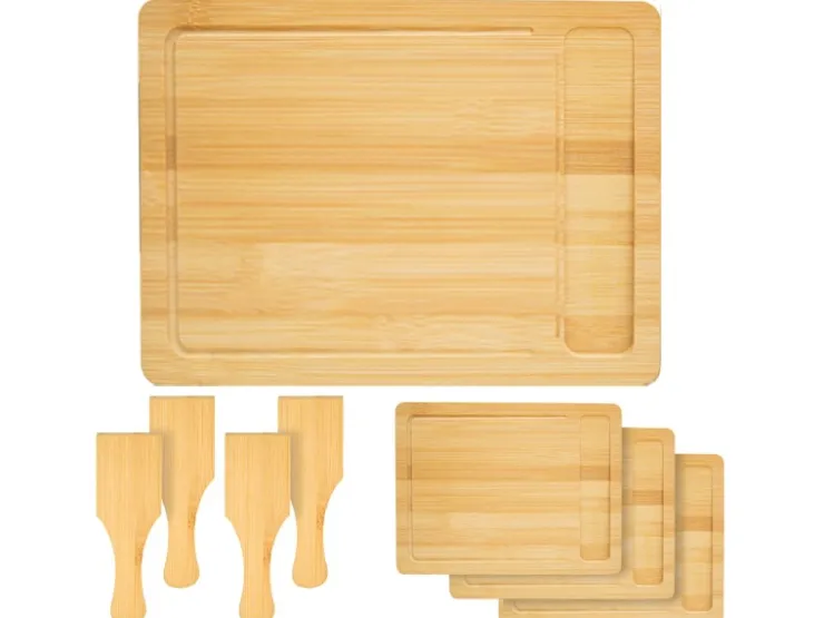 Online DuneDesign Raclettebrett mit Spachtel für 4 Personen 30 x 22 cm aus Bambus