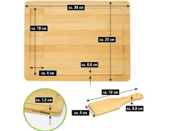 Online DuneDesign Raclettebrett mit Spachtel für 4 Personen 30 x 22 cm aus Bambus