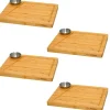 Sale Raclette Teller Set mit Dipschale für 4 Personen 30 x 25 cm Küchenhelfer