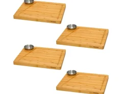 Sale Raclette Teller Set mit Dipschale für 4 Personen 30 x 25 cm Küchenhelfer
