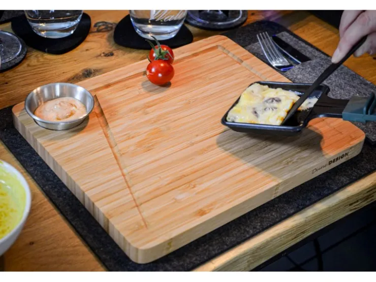 Sale DuneDesign Raclette Teller Set mit Dipschale für 6 Personen 30 x 25 cm