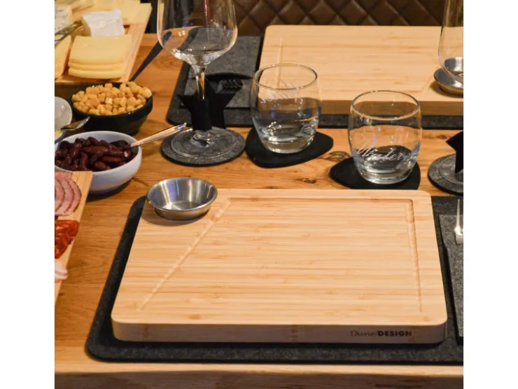Sale DuneDesign Raclette Teller Set mit Dipschale für 6 Personen 30 x 25 cm