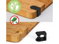 Best Schneidebrett aus Bambus 33 x 23 x 2 cm mit Saftrille Schneidebretter