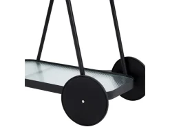 Servierwagen<ebuy24 Steam Servierwagen Schwarz und Klare Streifen