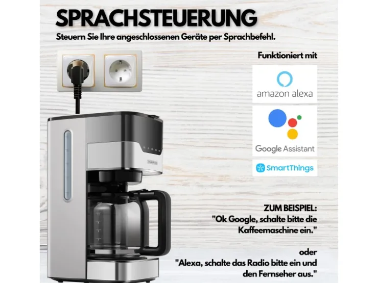 echos Haushaltsgeräte<Eco-4060 Smarte WLAN-Steckdose 4er Pack 16A Ausgangsleistung