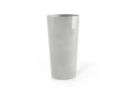 Clearance Ecopots Pflanztopf Amsterdam Halbhoch 34 cm x 66 cm Weißgrau