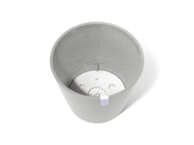Ecopots Töpfe<Pflanztopf Amsterdam 50 cm x 43,8 cm Weißgrau