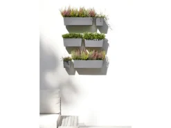 Best Ecopots Pflanztopf Manhattan Wall S 15 cm x 17,4 cm x 15 cm Grau