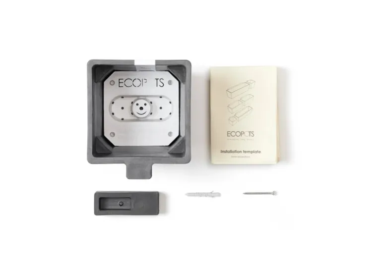 Best Ecopots Pflanztopf Manhattan Wall S 15 cm x 17,4 cm x 15 cm Grau
