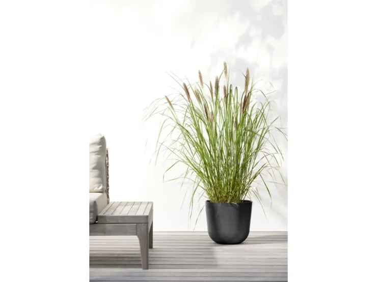 Clearance Ecopots Pflanztopf Oslo 25 cm x 21,8 cm Dunkelgrau