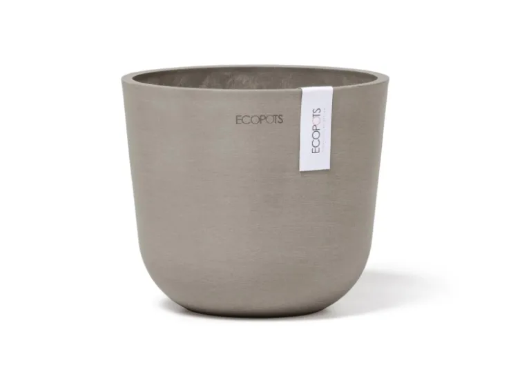 Discount Ecopots Pflanztopf Oslo Mini Braungrau 16 cm x 14 cm Taupe