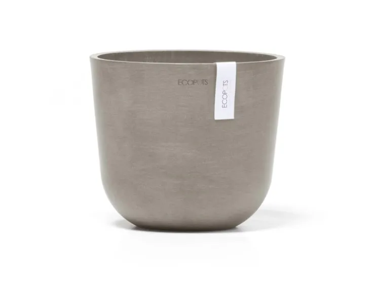 Ecopots Töpfe<Pflanztopf Oslo Mini Braungrau 19 cm x 16,5 cm Taupe