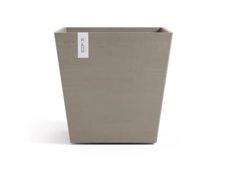 Ecopots Töpfe<Pflanztopf Rotterdam Braungrau 45,4 cm x 44 cm Taupe