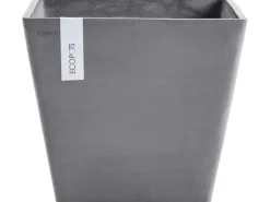 Sale Ecopots Pflanztopf Rotterdam Grau (HxBxT) 35 x 40 x 40 cm