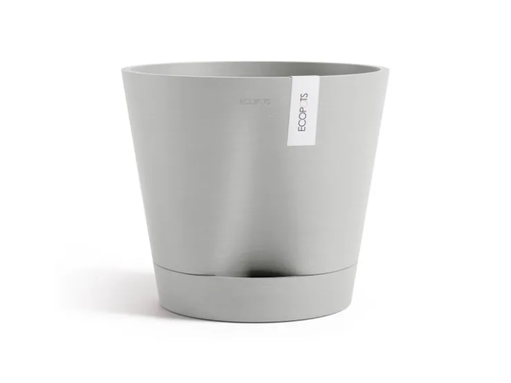 Ecopots Töpfe<Pflanztopf Venice 2 30 cm x 26,3 cm Weißgrau
