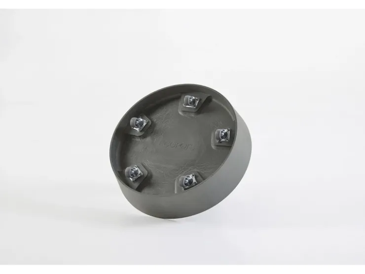Clearance Ecopots Untersetzer mit Rollen Amsterdam Ø 34 cm Grau