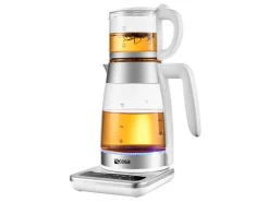 Ecosa Haushaltsgeräte<EO-695 Teekocher mit Temperatureinstellung BPA-Frei 1,8L  2200 Watt Weiß