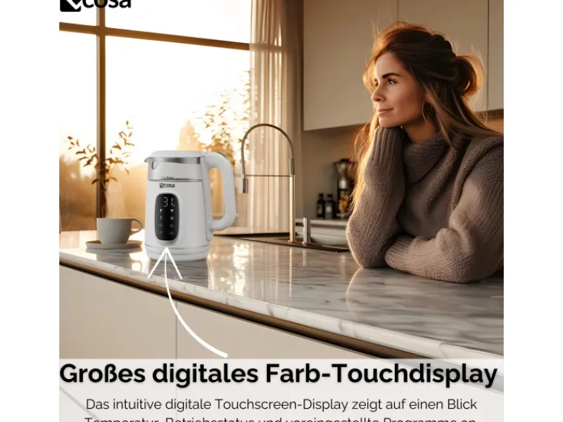 Best EO-698 Wasserkocher mit Temperatureinstellung 1,7 L Haushaltsgeräte