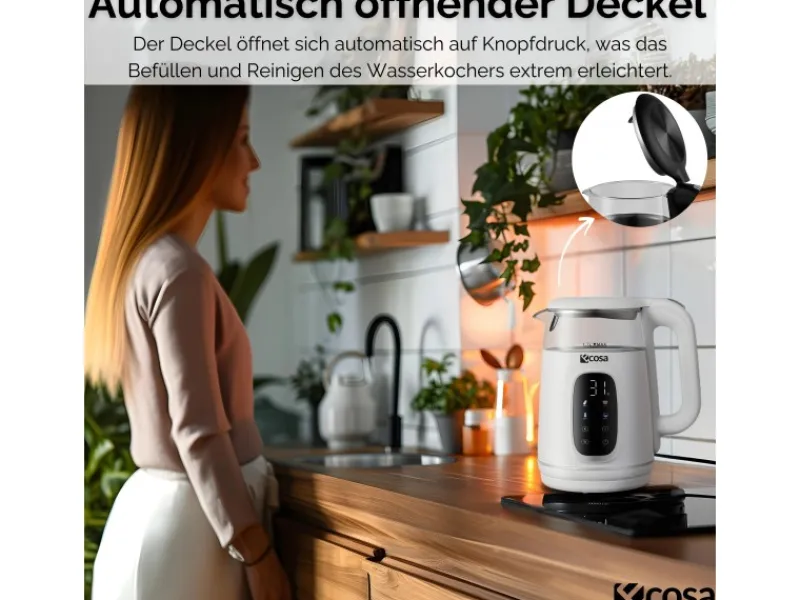 Best EO-698 Wasserkocher mit Temperatureinstellung 1,7 L Haushaltsgeräte