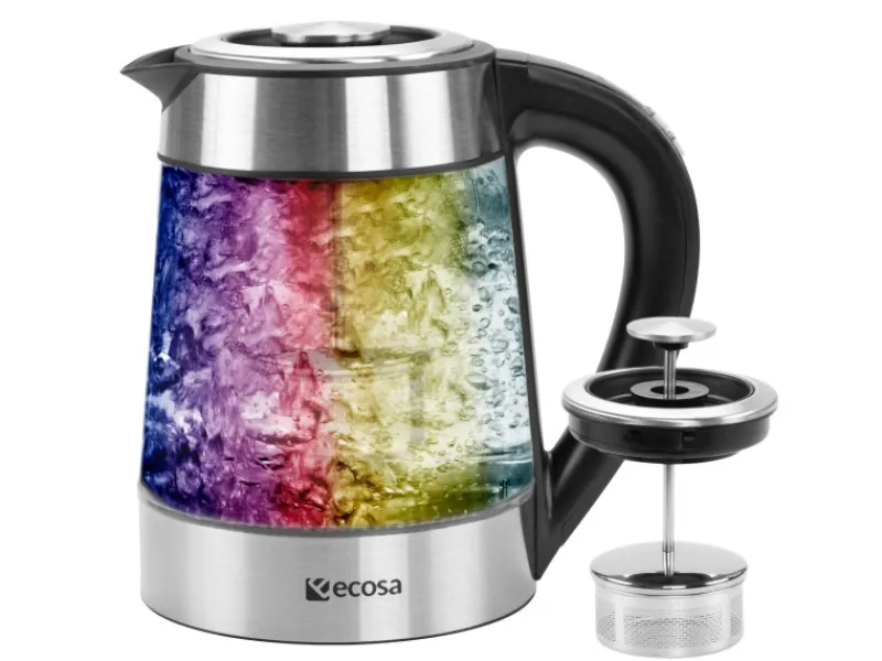 Outlet EO-650 Wasserkocher mit Temperatureinstellung und Teefilter 1,7 L Haushaltsgeräte