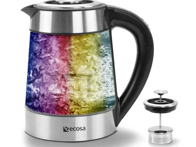 Outlet EO-650 Wasserkocher mit Temperatureinstellung und Teefilter 1,7 L Haushaltsgeräte