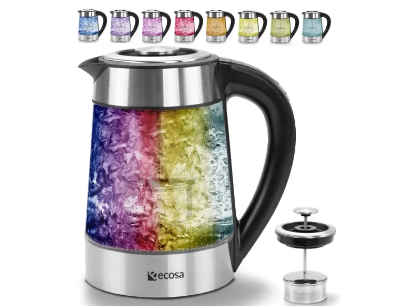 Outlet EO-650 Wasserkocher mit Temperatureinstellung und Teefilter 1,7 L Haushaltsgeräte