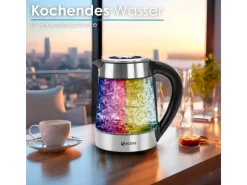 Outlet EO-650 Wasserkocher mit Temperatureinstellung und Teefilter 1,7 L Haushaltsgeräte