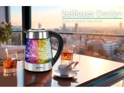 Outlet EO-650 Wasserkocher mit Temperatureinstellung und Teefilter 1,7 L Haushaltsgeräte