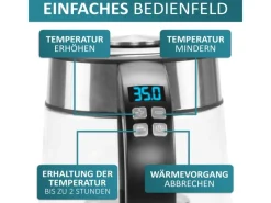 Outlet EO-650 Wasserkocher mit Temperatureinstellung und Teefilter 1,7 L Haushaltsgeräte