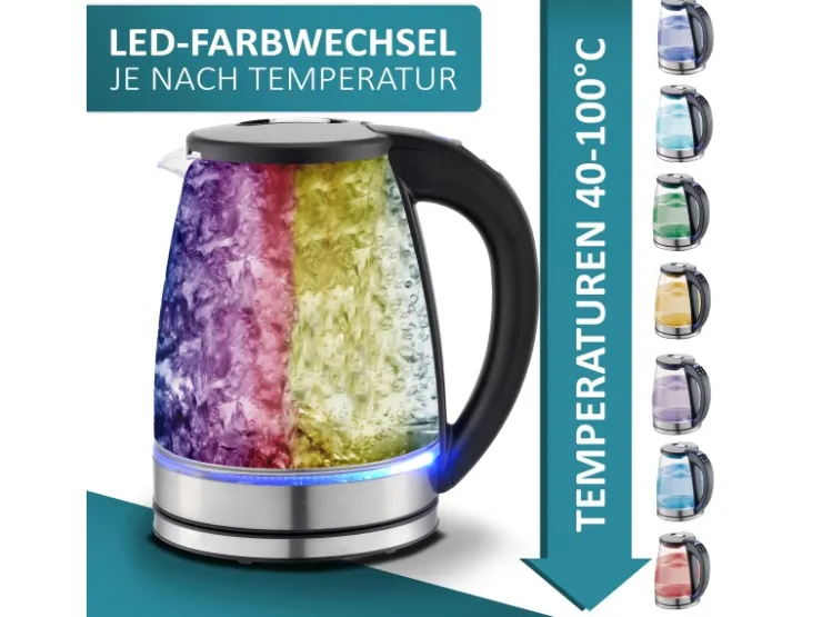Outlet Ecosa EO-610 Wasserkocher mit Temperatureinstellung 1,7 L