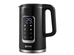 Sale Ecosa EO-693 Wasserkocher schwarz mit Temperatureinstellung 1,7 L