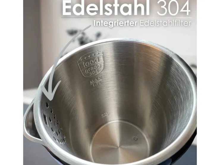 Sale Ecosa EO-693 Wasserkocher schwarz mit Temperatureinstellung 1,7 L