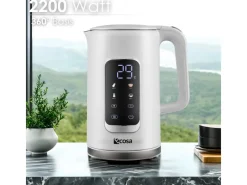 EO-691 Wasserkocher weiß mit Temperatureinstellung 1,7 L Haushaltsgeräte