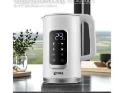 EO-691 Wasserkocher weiß mit Temperatureinstellung 1,7 L Haushaltsgeräte