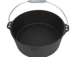 Hot Dutch-Oven Gusseisen 7,2 l Deckel 1,8 l Schwarz Herde