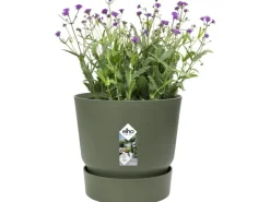 Elho Töpfe<Blumentopf Greenville Rund 14 cm Laubgrün