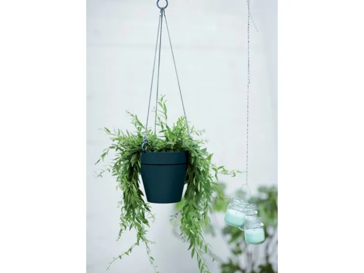 Best Elho Blumentopf Loft urban Hängeampel Ø 20 cm anthrazit
