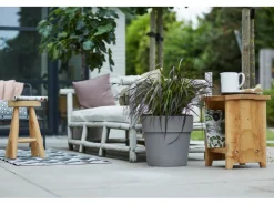 Elho Töpfe<Blumentopf Vibia Straight Ø 25 cm x 23 cm Living Beton Betongrau